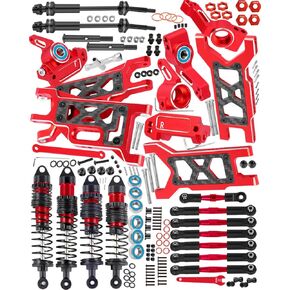 Upgrades Parts for 1/10 Slash 2WD,Slash VXL 2WD RC Shocks&Front Rear Suspension A Arms&Caster Block&Steering Blocks&Rear Stub Axle Carriers&Drive Shaft CVD&Hex Hub&Turnbuckles Camber Link,Navy Blue