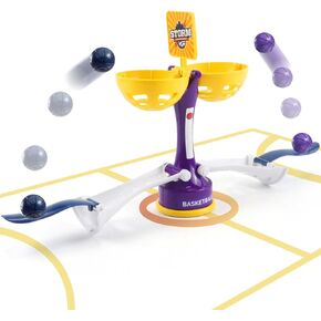 2-Players Mini Basketball Game Set Kids Toys, Tabletop Basketball Goal with 4 Balls Kids Games, Desktop Games for Kids, Stocking Stuffers Christmas Birthday Gifts for Boys and Girls