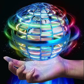Flying Orb Ball Toy, Flying Toy Boomerang Fly Spinners for Kids Adults Indoor Outdoor Flying Ball Toy, Globe 360°Rotating Hand Controlled Flying Orb Ball Toys Magic Toy (Blue)