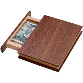 Mini Book Box - Money Puzzle Box - Fun Way to Gift Money - 4-1/2" x 3" x 2" - Brainteaser Puzzle - Brain Game