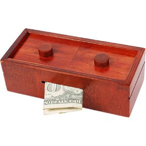 ATDAWN Puzzle Gift Case Box, Secret Puzzle Box with Hidden Compartments, Wooden Money and Gift Card Holder Box, Challenge Puzzles Brain Teasers Game