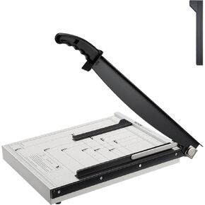 VEVOR Paper Cutter, Guillotine Trimmer, 15" Cut Length, 16 Sheets Capacity, Heavy Duty Guillotine Paper Cutter with Guard Rail/Blade Lock for Cardstock/Cardboard, Paper Trimmer for Home Office School