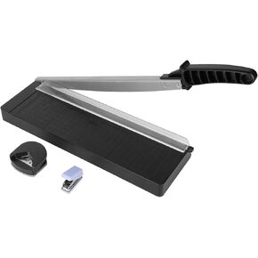 ZEQUAN Guillotine Paper Cutter, 12 Inch Cut Length Guillotine with 8 Sheet Capacity, Guillotine Paper Cutter for Cardstock, Paper Trimmer for Crafting, Classroom and Office