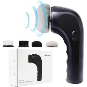 Power Increase Electric Shoe Shine Kit, Sansent Electric Shoe Polisher Brush Shoe Shiner Dust Cleaner Portable Leather Care Kit for Shoes, Bags, Sofa (PRO)