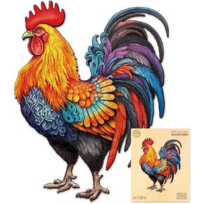 Wooden Puzzles for Adults, Wooden Rooster Puzzle, 270 Pcs Puzzles for Adults, Birthday Gifts for Puzzle Lover, Wood Puzzle Game (L-14.5 * 11.1in)