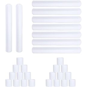 HappyHapi 42 Pack Slap Bracelets White, 8.7 x 1.2 Inch DIY Slap Bands Party Favors for Birthday,Halloween,Christmas, Blank Soft Wristband School Craft Projects, DIY Painting, Corsage, Vinyl Wrapping