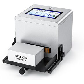 JHX1 Inkjet Coding Machine with 5 Inch Touch Screen with 42ml Original Quick-Drying Ink Online Batch Number Printer for Expiration Date/Logo/Label/Barcode/QR Code/Series Number/Lot Number etc.