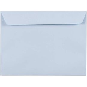 JAM PAPER 9 x 12 Booklet Premium Envelopes - Pastel Baby Blue - 25/Pack