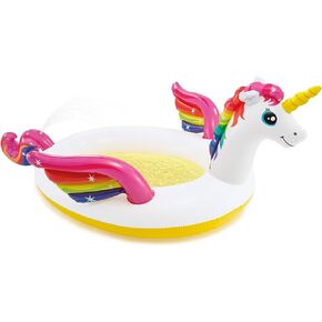 Intex Mystic Unicorn Spray Pool Inflatable Pool, White