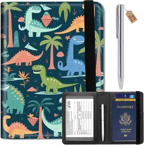 Passport Wallets and Vaccine Card Holder Combo,RFID Blocking Leather Passport Holder Cover Case with CDC Vaccination Card Slot,Travel Documents Organizer Protector+Metal Pen,Blessed Sunflower