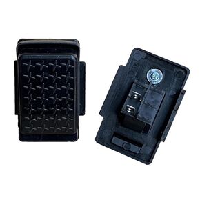 Weelye 2-pin Accelerator Foot Pedal Reset-Control Switch للأطفال أثناء ركوب السيارات، قطع غيار ألعاب كهربائية للأطفال بمقبس أسود - 7 * 4.1 سم