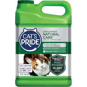 Cat's Pride Max Power: Bacterial Odor Control - Up to 10 Days of Powerful Odor Control - Strong Clumping - 99% Dust Free - Multi-Cat Litter, Fresh Scented, 15 Pounds
