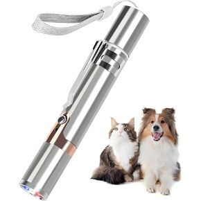 Cat Toy Pointer for Indoor 2 Pack, USB Rechargeable Cat Toy, 3 Light Colors Cat Interactive Toys for Dogs, Cats, Pet Chase Toy for Fun Playing Training Exercise Indoors