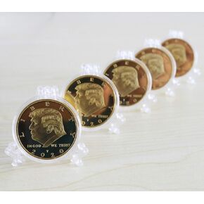 5 Pcs 2020 Donald Trump Commemorative Coin, Gold Plated President Eagle Seal Collection, Patriot Gift