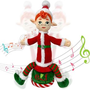 The Original Elf – Dancing Christmas Elf Doll, Singing and Talking Toy Elf for Kids, Shelf Sitter with Dangling Legs, Ideal Christmas Elf Decorations and Tree Topper, Perfect for Christmas Décor