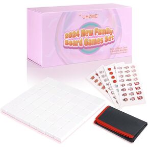 Seaside Escape Game Blocks, Mahjong Game Set with 49 Tiles 35mm, Mahjong Tile Game(Pink)