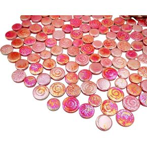 1.1 رطل مختلط 3 أحجام عشوائية من بلاط الفسيفساء الخزفي الدائري، صناعة يدوية من بلاط الفسيفساء الخزفي الإبداعي لألواح الحرف اليدوية وأواني الزهور والمزهريات والكؤوس الفسيفساء ديكور المنزل المصنوع يدويًا (قوس قزح أسود) in Kuwait