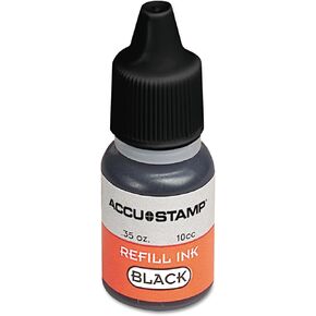 COSCO 090684 ACCU-STAMP Gel Ink Refill Black 0.35 oz Bottle