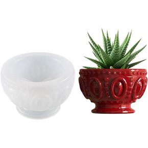 Silicone Concrete Flower Pots Molds, Silicone Planter Molds Cement Clay Molds Resin Round Bowl Molds Candle Soap Making Moulds