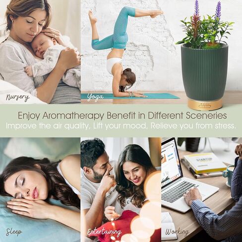 Earnest Living Christmas Ball Essential Oil Diffuser White Ceramic 100 ml Diffuser Home Décor, 7 Color Lights, Timers, Auto Off Cool Mist Humidifier Aromatherapy Diffuser in Kuwait