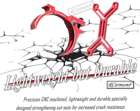 Motor Cooling Fan Upgrades Part for 1/8 1/7 Arrma RC Car,Brushed Brushless 20000 RPM High Speed 30mm Cooling Fan Heatsink with 40-42mm Adjustable Mount for 4274 4068 4268 Motor,Red in Kuwait