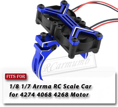 جزء ترقيات مروحة تبريد المحرك لسيارة 1/8 1/7 Arrma RC، بدون فرش 20000 دورة في الدقيقة عالية السرعة 30 مم مروحة تبريد مع حامل قابل للتعديل 40-42 مم لمحرك 4274 4068 4268، أحمر in Kuwait