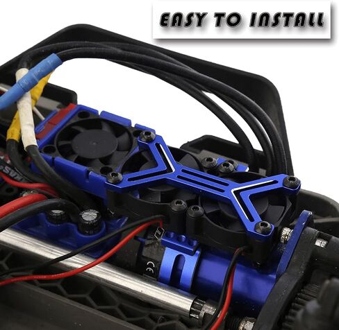 جزء ترقيات مروحة تبريد المحرك لسيارة 1/8 1/7 Arrma RC، بدون فرش 20000 دورة في الدقيقة عالية السرعة 30 مم مروحة تبريد مع حامل قابل للتعديل 40-42 مم لمحرك 4274 4068 4268، أحمر in Kuwait