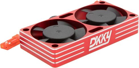 DKKY RC Motor Cooling Fan Heatsink 30mm Dual Fan for ARRMA Axial Traxxas 1/6 1/8 1/10 RC Crawler Car 3650 550 3660 4274 4068 4268 Motor (Black) in Kuwait
