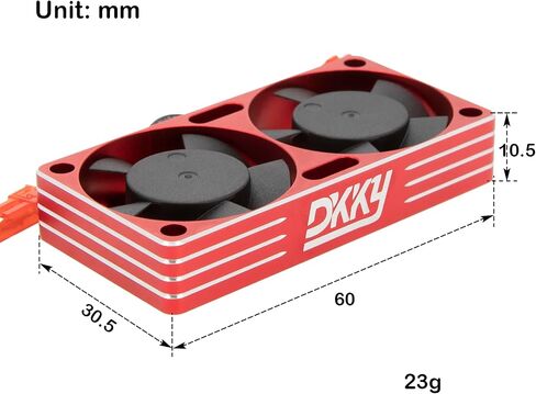 DKKY RC Motor Cooling Fan Heatsink 30mm Dual Fan for ARRMA Axial Traxxas 1/6 1/8 1/10 RC Crawler Car 3650 550 3660 4274 4068 4268 Motor (Black) in Kuwait