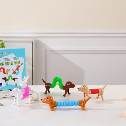 Dog pop Tubes fidgets,Dog Party Favors, Stocking Stuffers for Kids in Kuwait