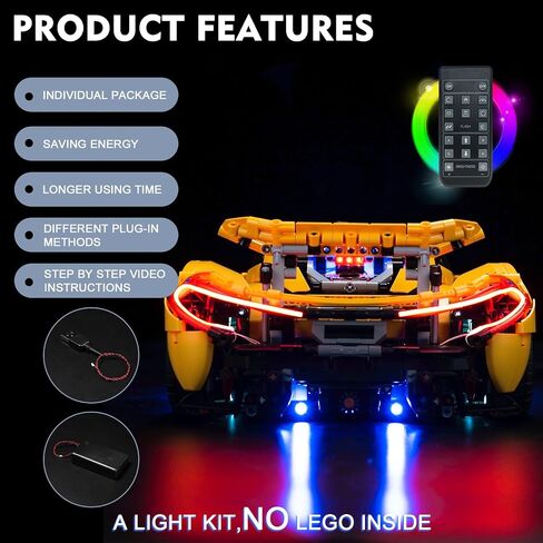 BrickBling LED Light Kit for 42172 Technic McLaren P1 Toy Car (No Model) (Classic Version Light) in Kuwait