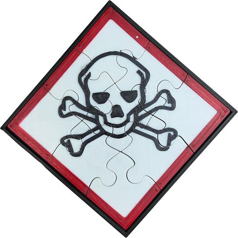 Didactica3d Interactive GHS Pictograms Puzzles, Teach Employees Safety, Hazardous Chemicals Game, Learning safety, Educational Toys for workers (Flame Over Circle) in Saudi Arabia