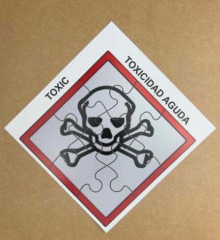 Didactica3d Interactive GHS Pictograms Puzzles, Teach Employees Safety, Hazardous Chemicals Game, Learning safety, Educational Toys for workers (Flame Over Circle) in Saudi Arabia