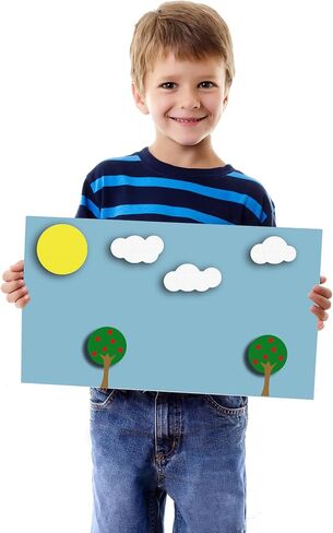 VinTS 50Pcs Poster Board,22x28 Colored Poster Paper,Assorted Colors Poster Board Bulk For Art Display Board,Classroom Use,School Craft Project,Presentation Drawing in Kuwait