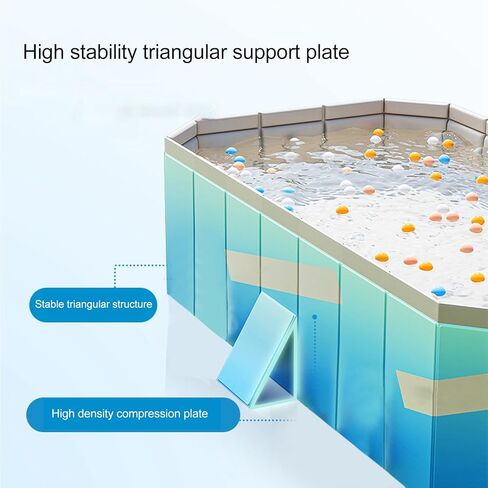 حمام سباحة قابل للطي من مادة PVC، يمنع التسرب، 4 طبقات قابلة للطي، حمام سباحة خالٍ من التضخم للأماكن الخارجية (1.6 م / 63 بوصة) in Kuwait