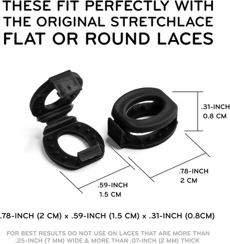 THE ORIGINAL STRETCHLACE Shoelace Knot Clips Keep Shoe Laces Tied & Secure | Shoelace Bow Clip Accessory in Kuwait