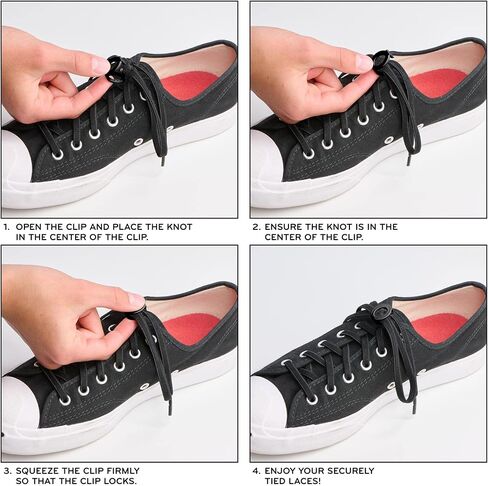 THE ORIGINAL STRETCHLACE Shoelace Knot Clips Keep Shoe Laces Tied & Secure | Shoelace Bow Clip Accessory in Kuwait
