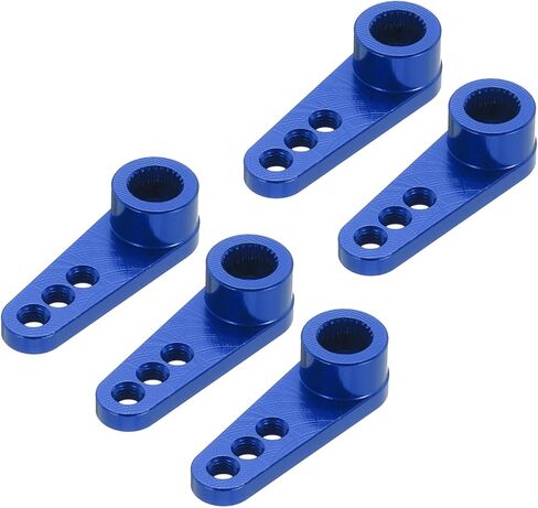 MECCANIXITY 5 Pcs Aluminum Servo Horn 25T Servo Horn Steering Short Arm 28mm Length Blue Suitable for DIY RC Car/Boat/Airplanes Boat Model Accessories in Saudi Arabia