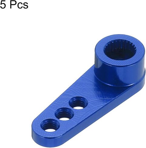 MECCANIXITY 5 Pcs Aluminum Servo Horn 25T Servo Horn Steering Short Arm 28mm Length Blue Suitable for DIY RC Car/Boat/Airplanes Boat Model Accessories in Saudi Arabia