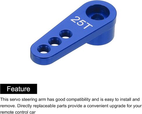 MECCANIXITY 5 Pcs Aluminum Servo Horn 25T Servo Horn Steering Short Arm 28mm Length Blue Suitable for DIY RC Car/Boat/Airplanes Boat Model Accessories in Saudi Arabia