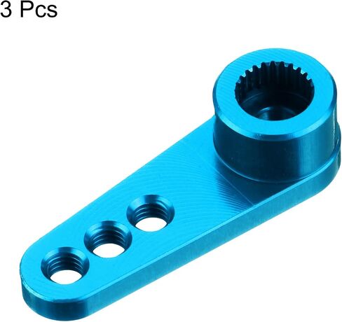 MECCANIXITY 5 Pcs Aluminum Servo Horn 25T Servo Horn Steering Short Arm 28mm Length Blue Suitable for DIY RC Car/Boat/Airplanes Boat Model Accessories in Saudi Arabia