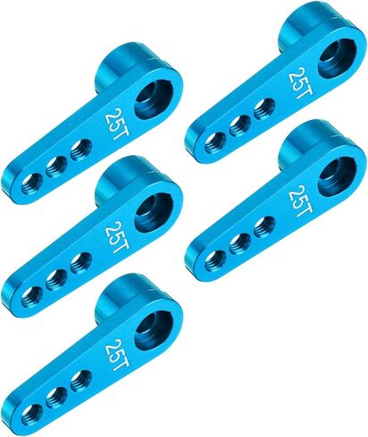 MECCANIXITY 5 Pcs Aluminum Servo Horn 25T Servo Horn Steering Short Arm 28mm Length Blue Suitable for DIY RC Car/Boat/Airplanes Boat Model Accessories in Saudi Arabia