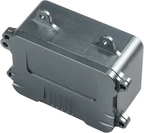 1/10 receiver box Aluminum Alloy Receiver Box ESC Radio Electronic Tray for 1/10 RC Crawler Axial SCX10 D90 D110 Chassis SCX10 upgrades accessories (1/10 receiver box grey) in Saudi Arabia