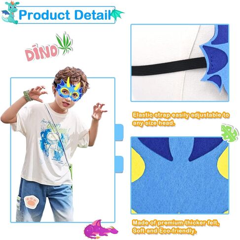 Dragon Wings Costume for Kids Dinosaur-Masks as Party Favors Toddler Dress-Up Clothes Dramatic Play Birthday Gifts in Saudi Arabia