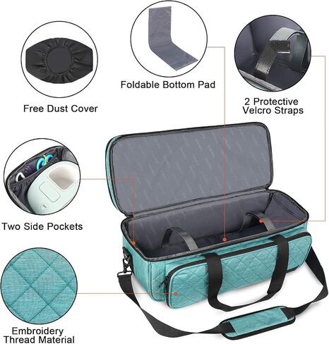 YOREPEK Double-Layer Carrying Case Compatible with Cricut Maker 3, Maker, Explore 3, Explore Air 2, Die Cut Machine, Water Resistant Storage Tote Bag with Cutting Mat Pocket for Accessories, Floral in Saudi Arabia