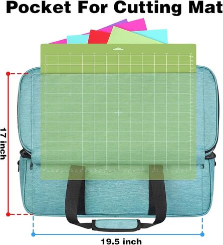 YOREPEK Double-Layer Carrying Case Compatible with Cricut Maker 3, Maker, Explore 3, Explore Air 2, Die Cut Machine, Water Resistant Storage Tote Bag with Cutting Mat Pocket for Accessories, Floral in Saudi Arabia