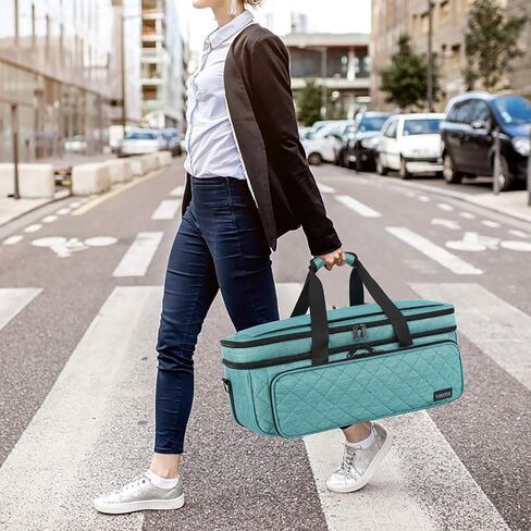 YOREPEK Double-Layer Carrying Case Compatible with Cricut Maker 3, Maker, Explore 3, Explore Air 2, Die Cut Machine, Water Resistant Storage Tote Bag with Cutting Mat Pocket for Accessories, Floral in Saudi Arabia