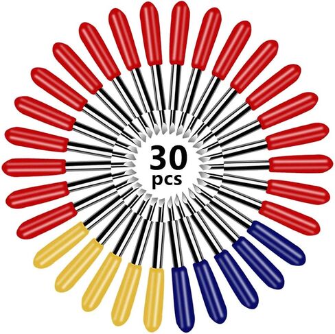 30 Pcs Replacement Blades for Explore Air 2 Blade for Maker Expression Vinyl Cutter Machines Needle for Vinyl 30 Degree 45 Degree 60 Degree Cutting Plotter Blades in Saudi Arabia