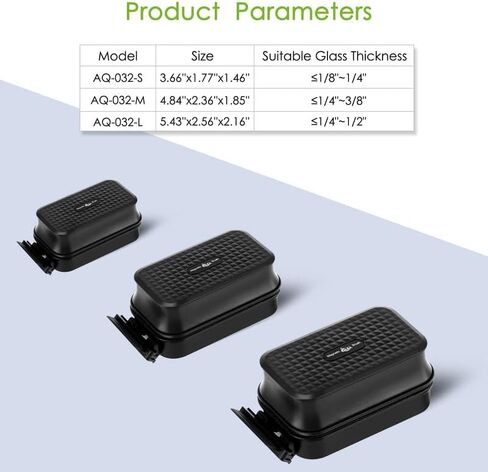 AQQA منظف حوض السمك المغناطيسي لخزان الأسماك، مكشطة زجاجية للطحالب، منظف زجاجي، فرشاة تنظيف عائمة مناسبة للمياه العذبة والمياه المالحة (S) in Kuwait
