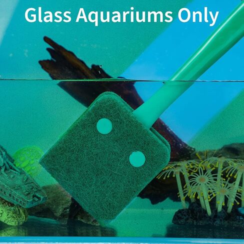 Pawfly Fish Tank Cleaning Tools Aquarium Algae Scraper Sponge Brush Cleaning Scrubber with 10 inch Non-Slip Handle for Glass Fish Tanks in Kuwait
